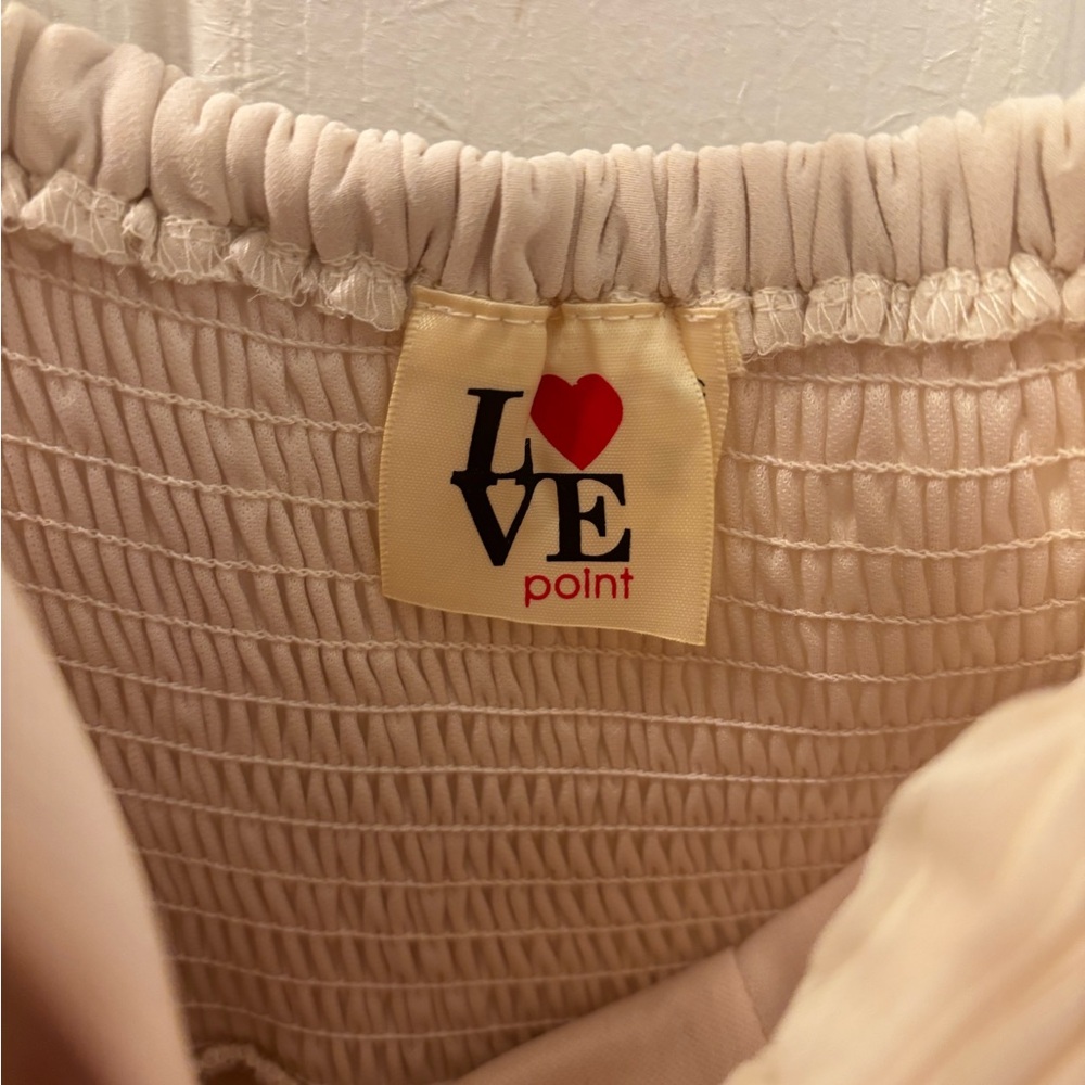 Modcloth Cream Ruched One-Shoulder Gown - Picture 3 of 7